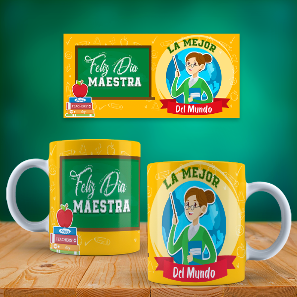 Producto - Plantillas Para Tazas Día del Maestro Frases