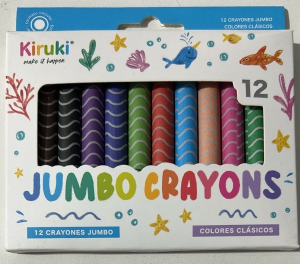 Producto - SET DE CRAYONES JUMBO DE KIRUKI X 12 UNIDADES