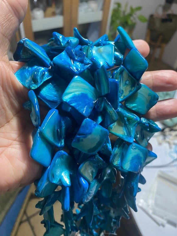 Producto - Piedras de nácar turquesa XL