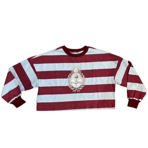 Producto - BUZO CROP ESCUDO GUINDA CIELO