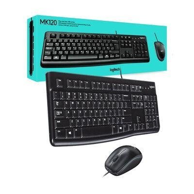 Producto - Combo Teclado y Mouse Logitech MK120 Cable Usb