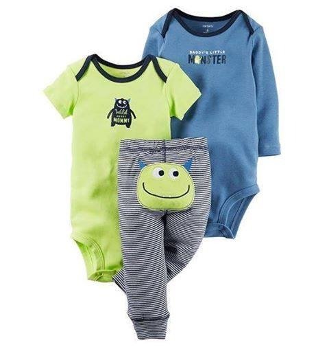 Producto - Trio Bebe con Dos Bodies Monstruito Fluo