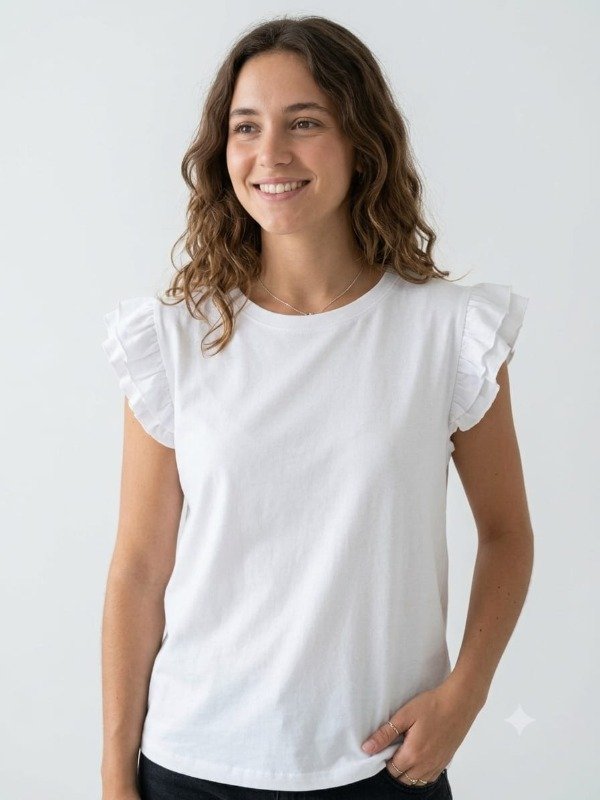 Producto - Sin Manga Doble Volado Algodón 20/1 (Art. 6001)