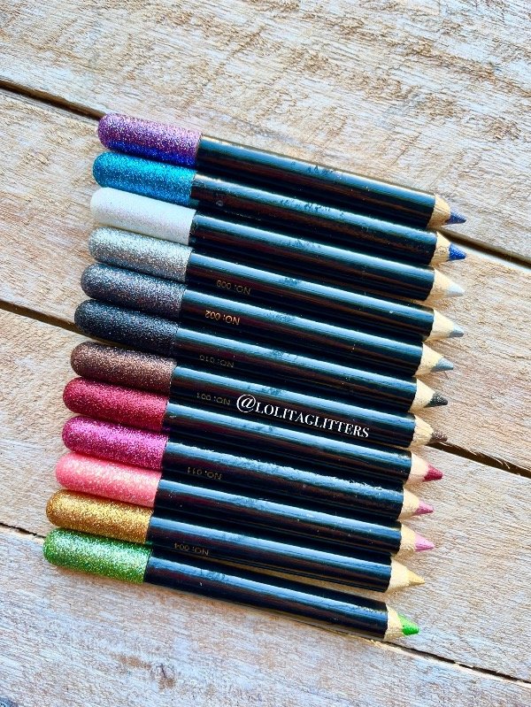Producto - SET X 12 DELINEADORES GLITTER EN LÁPIZ