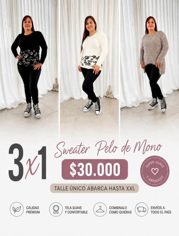 Producto - Combo 3x1 Sweaters Pelo de Mono - 0