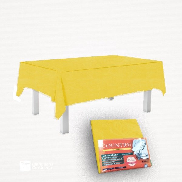 Producto - Mantel Antimanchas Labrado Country 1.80 Redondo