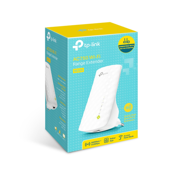 Producto - AMPLIFICADOR TP-LINK RE200 DUAL BAND AC750