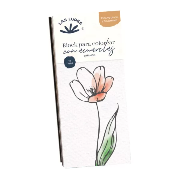 Producto - LIBRETA PARA COLOREAR CON ACUARELAS - Botánico
