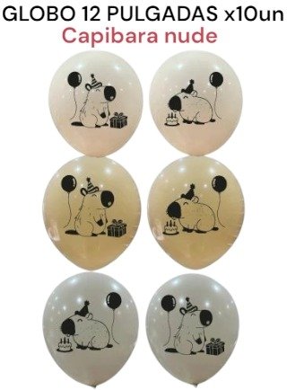 Producto - Globo carpincho nude 12 pulgadas x10un