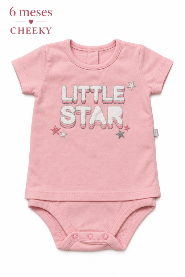 Producto - Body rosa Little Star Cheeky 6 meses - 0