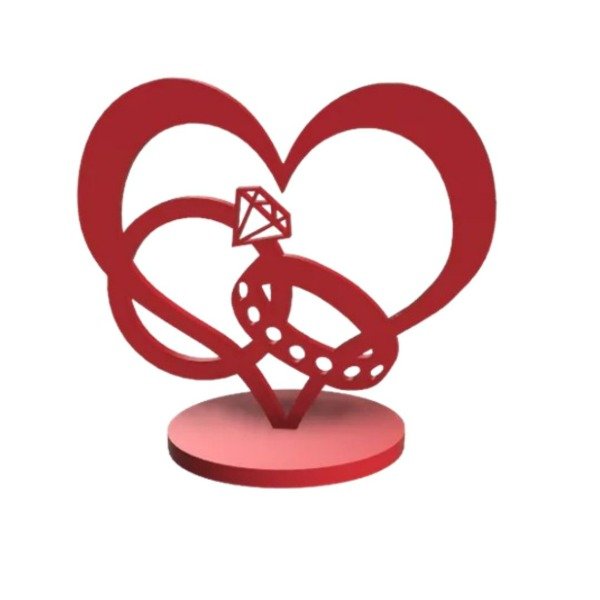 Producto - Souvenir corazón y anillos casamiento