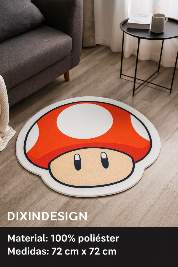 Producto - Alfombra Mario Bros Edition - Mushroom + Regalo