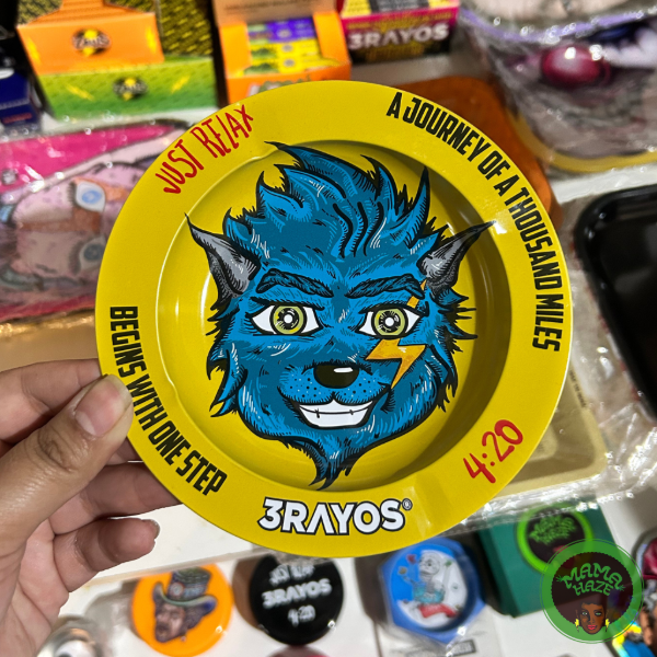 Producto - Cenicero 3 RAYOS Metal Amarillo