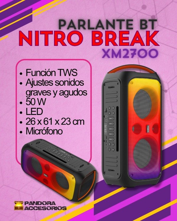 Producto - Parlante BT Nitro Break XM2700 50W - 0