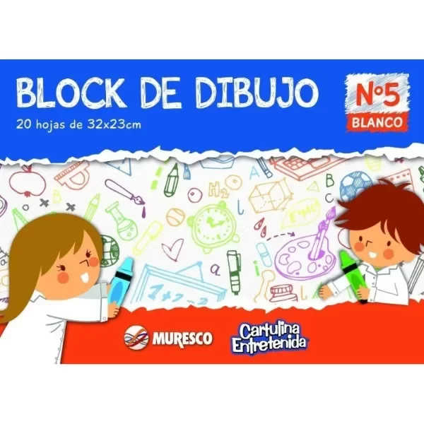 Producto - Block Hojas Dibujo Blanco N5 x20H Muresco