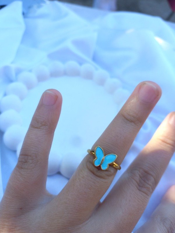 Producto - anillo mariposa (celeste)