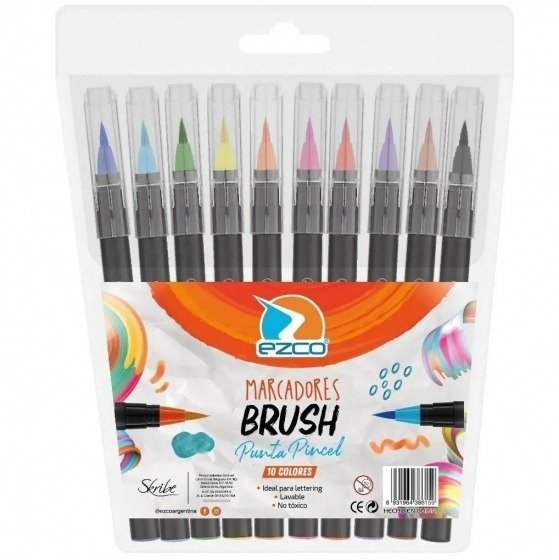 Producto - MARCADOR PUNTA PINCEL EZCO X10
