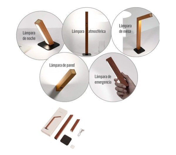 Producto - Velador Led Recto Desmontable 360