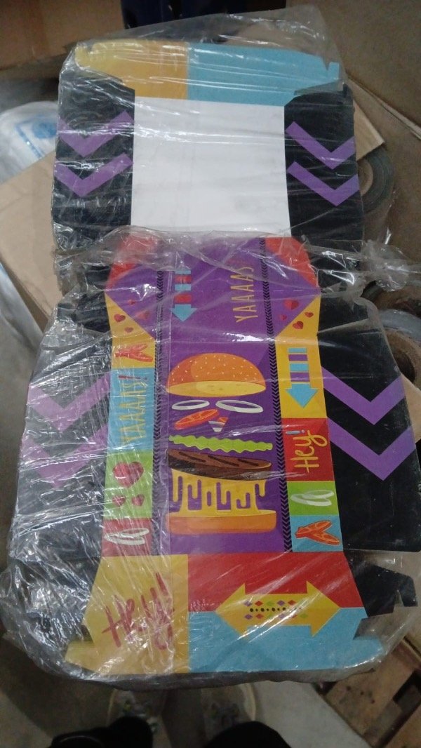 Producto - Caja para Hamburguesas  (3 DISEÑOS) 11,5x11x5x7cm x 100 unid