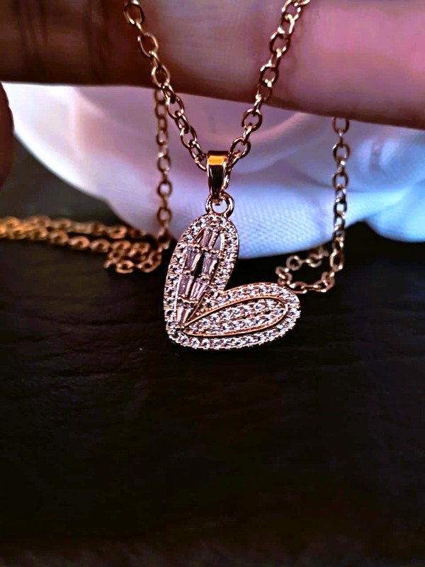 Producto - Collar corazon mostasilla-cubics