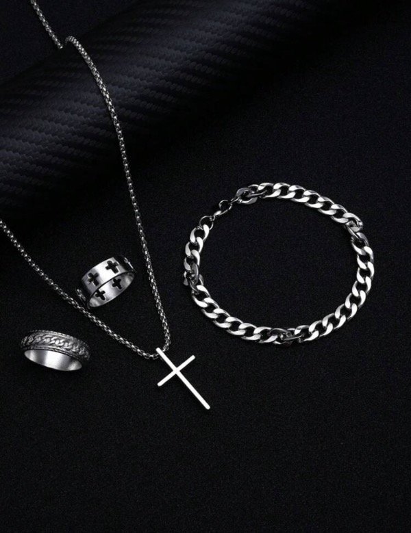 Producto - Set de 4 piezas plateado