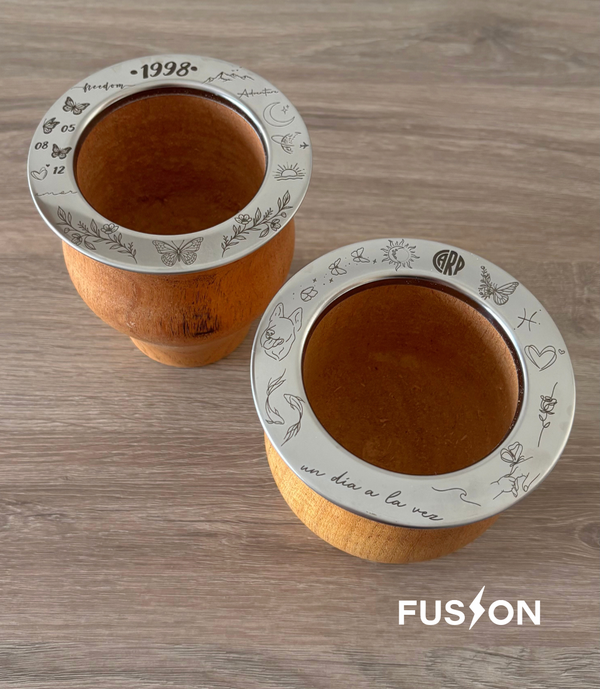 Producto - Mate Camionero de Algarrobo -Virola de Acero