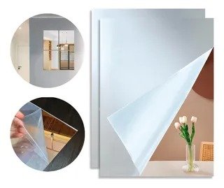 Producto - espejo cuadrado autoahesivo 50 por 50 cm