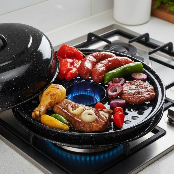 Producto - PARRILLA CIRCULAR PARA HORNALLA ENLOZADA 37 CM CON CAJA JOVIFEL - 2