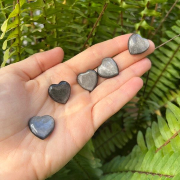 Producto - Corazón de Obsidiana Plateada - Mini