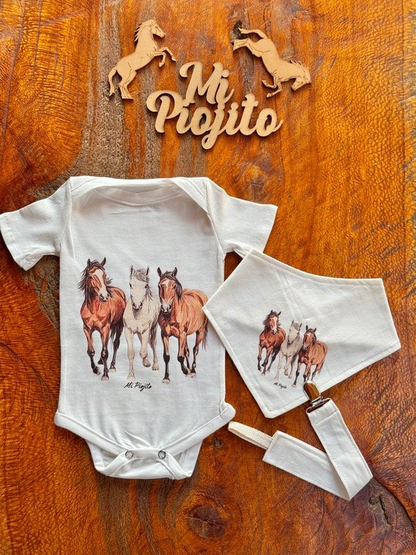 Producto - Set Galope Body Babero y Porta Chupete