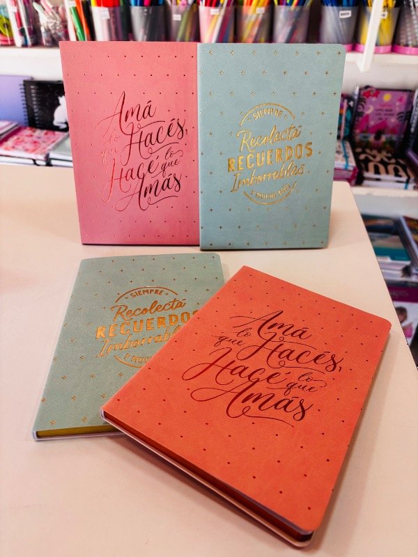 Producto - Cuadernos lomo cuero ecológico