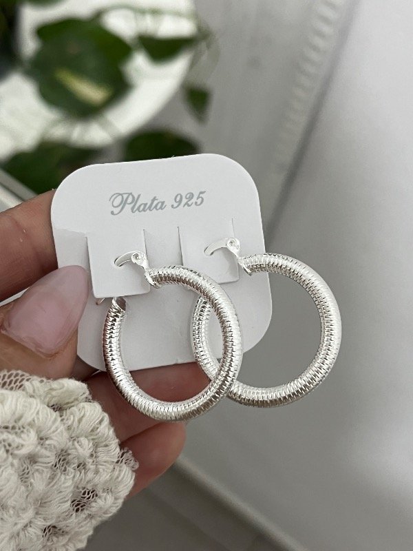 Producto - Aros tipo cubanos con relieve 3cm