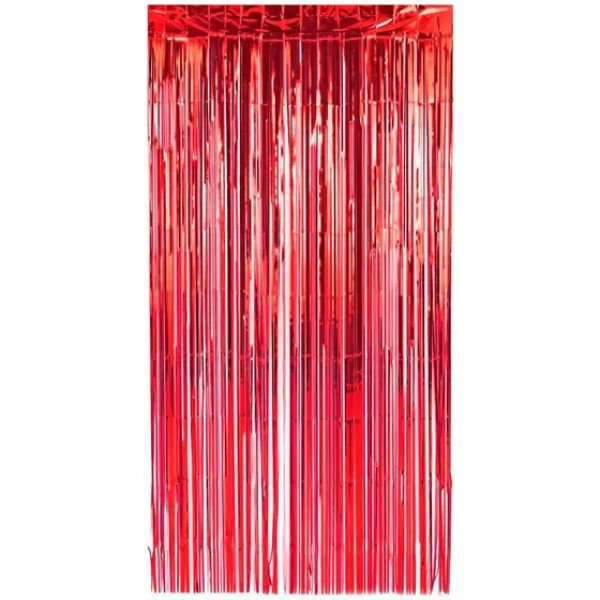 Producto - CORTINA METALIZADA ROJA - 0