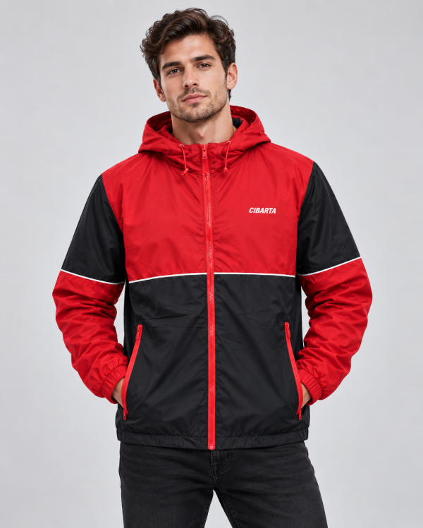 Producto - ROMPEVIENTO VINTAGE II SPORT Bordo y Negro - 5