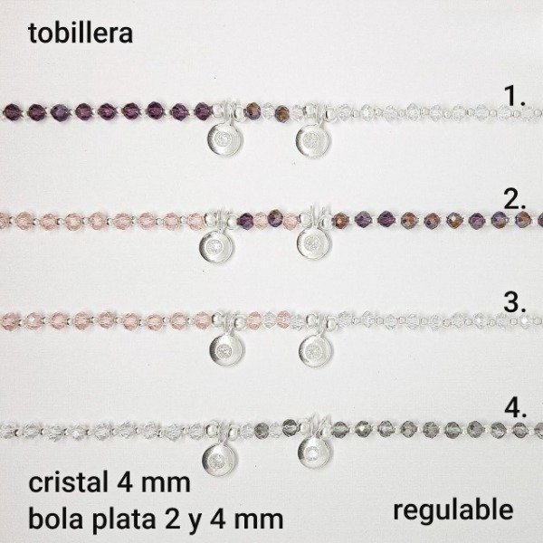Producto - TOB #FP - Tobillera cristal de roca y dije cubic (DOLAR)