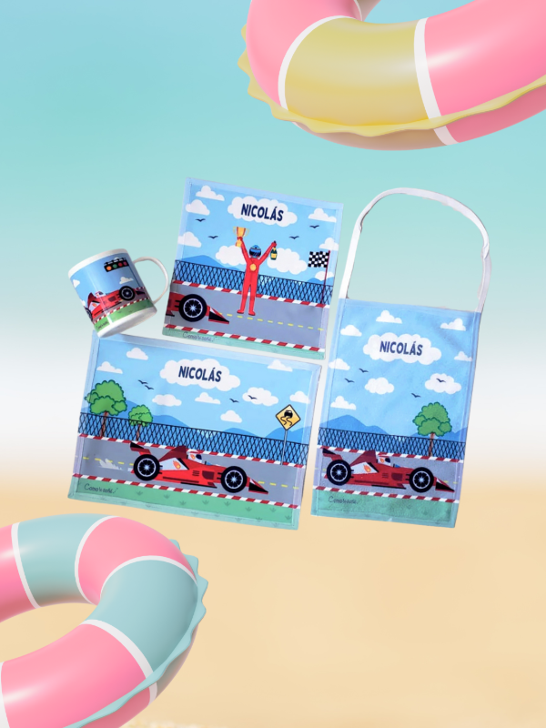 Producto - SET JARDIN - TOALLA, MANTEL Y SERVILLETA