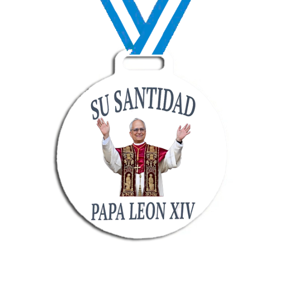 Producto - Medalla Plastica Personalizada visita Papa León XIV #31 - 0