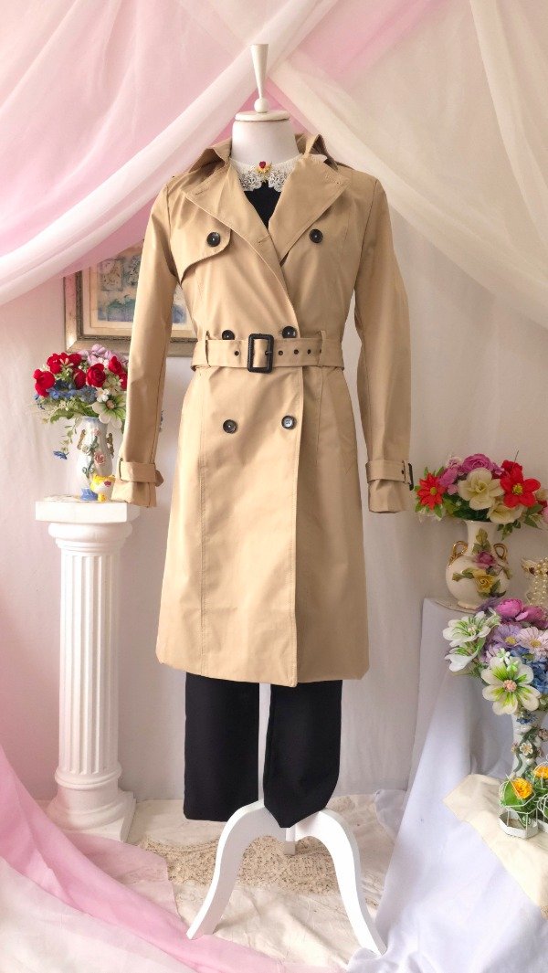 Producto - Trench Vania Negro y Beige! IMPORTADOS NUEVOS - 15