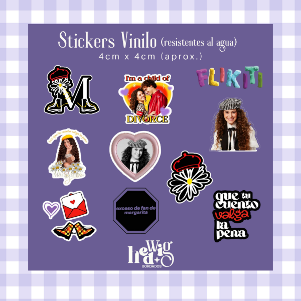 Producto - Pack 10 Stickers Vinilo MARGARITA