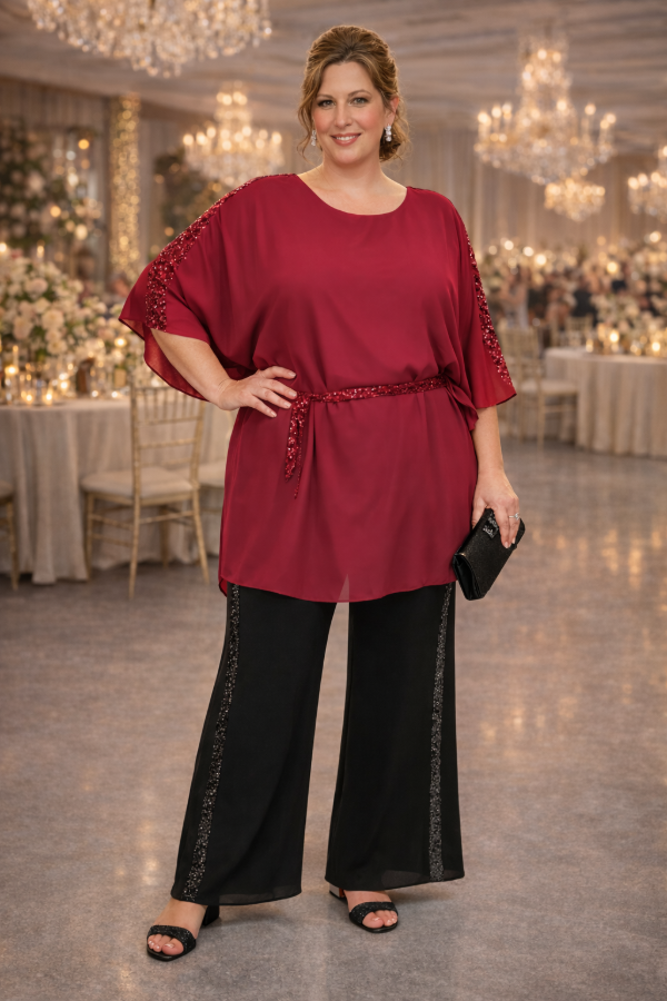 Producto - Tunica Gasa Larga - con Cinto Desmontable Bordo Oversize Amplia Talle Universal