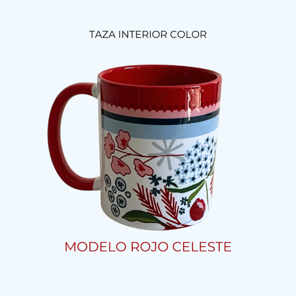 Producto - Taza Modelo Rojo Celeste