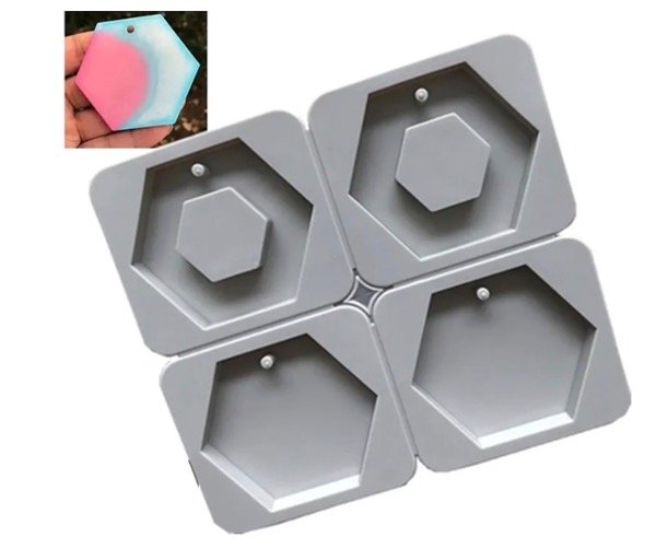 Producto - MOLDE SILICONA TAG x4 HEXAGONAL