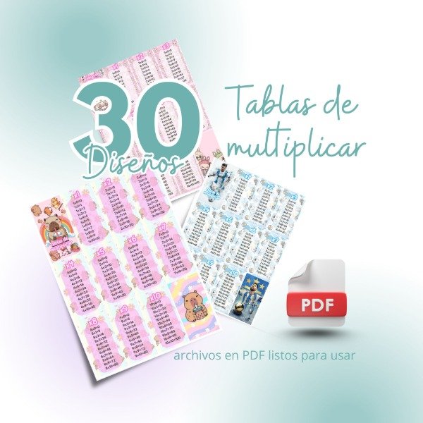 Producto - PDF Tablas de multiplicar