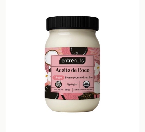 Producto - ACEITE COCO VIRGEN X 500 CC ENTRENUTS PEPINO