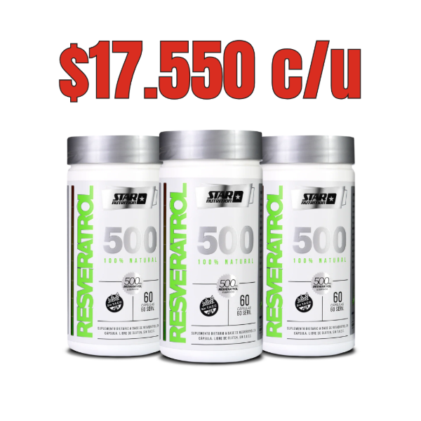 Producto - COMBO STAR NUTRITION - 3x RESVERATROL 500 60 CAPS. - 0