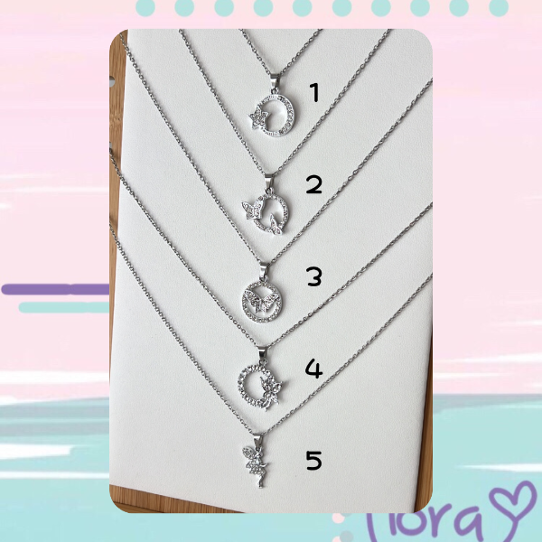 Producto - Dije mariposas y estrellas + Cadena