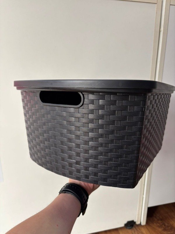 Producto - Contenedor Ratan grande con tapa