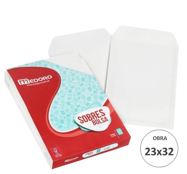Producto - SOBRES BOLSA OBRA 23x32 A4 x100 / x10 unidades