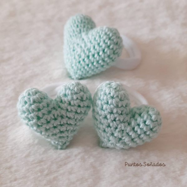 Producto - Coleros corazón tejido al crochet "Amore" x2 CHICOS