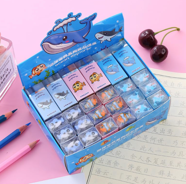 Producto - pack de gomas de borrar de peces
